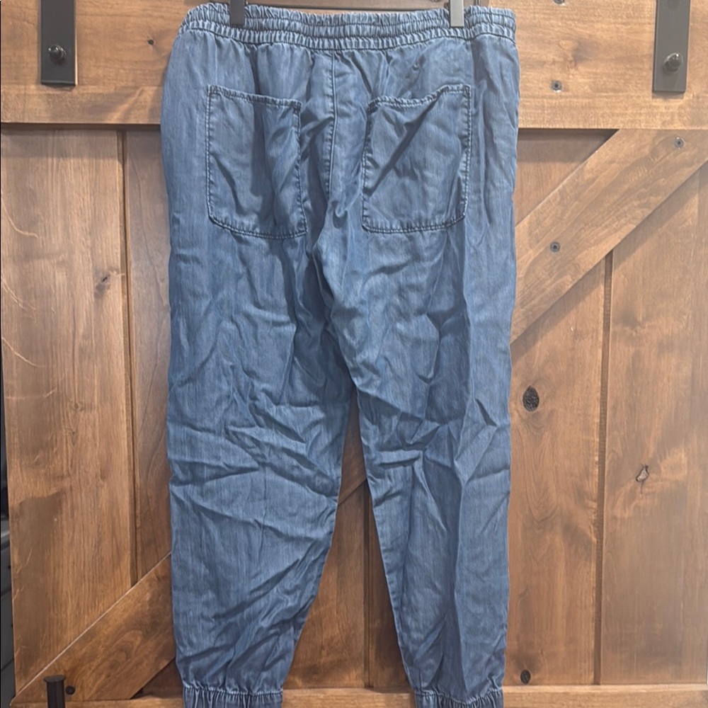 Casual Blue Elastic Waist Jogger Pants - Picture 5 of 7